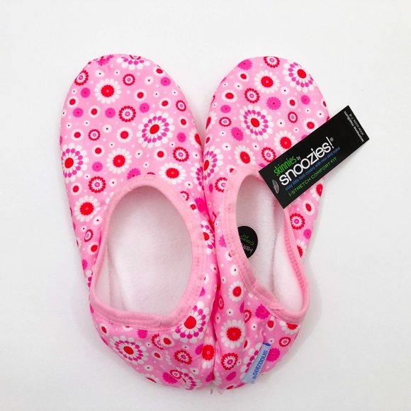 NWT Snoozies Women's Stretch Comfort Skinnies Sketch Pinky Medium 7/8 - Picture 4 of 6